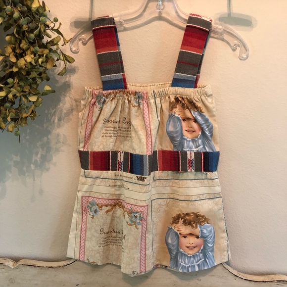 Upcycled Pattern Material Summer Boho Rodeo Top - Picture 2 of 8